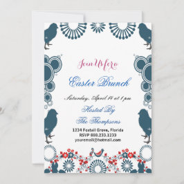 Convites Páscoa Decorativa de Motif Brunch Pintinho Birds F
