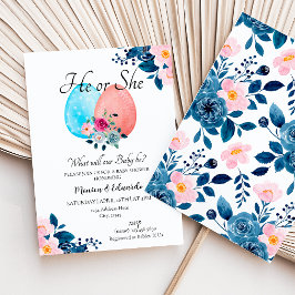 Convites Páscoa Gênero Revelar Chá de fraldas