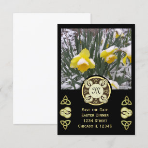 Convites Páscoa Janta Trinity Knot W Foto e Monograma