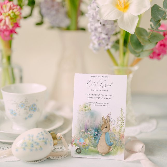 Convites Páscoa Peter Rabbit (Criador carregado)