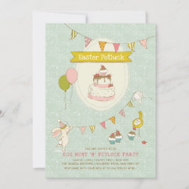Convites Páscoa Potluck Funt