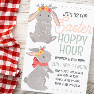 Convites Páscoa Rabbit Hoppy Hour Brunch e Ovo Hunt