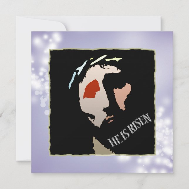 Convites Páscoa Religiosa Jesus Bíblia Versa Citação Aument (Frente)