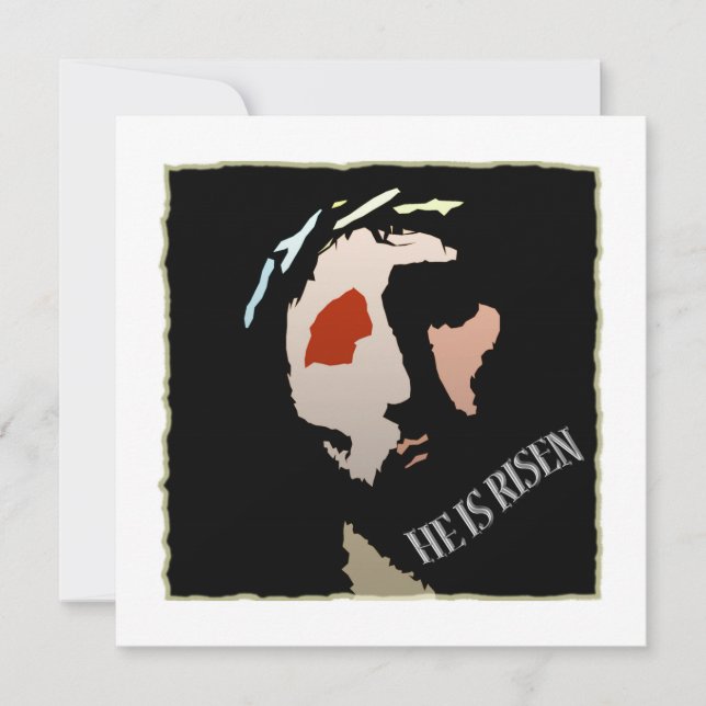 Convites Páscoa Religiosa Jesus Bíblia Versa Citação Aument (Frente)