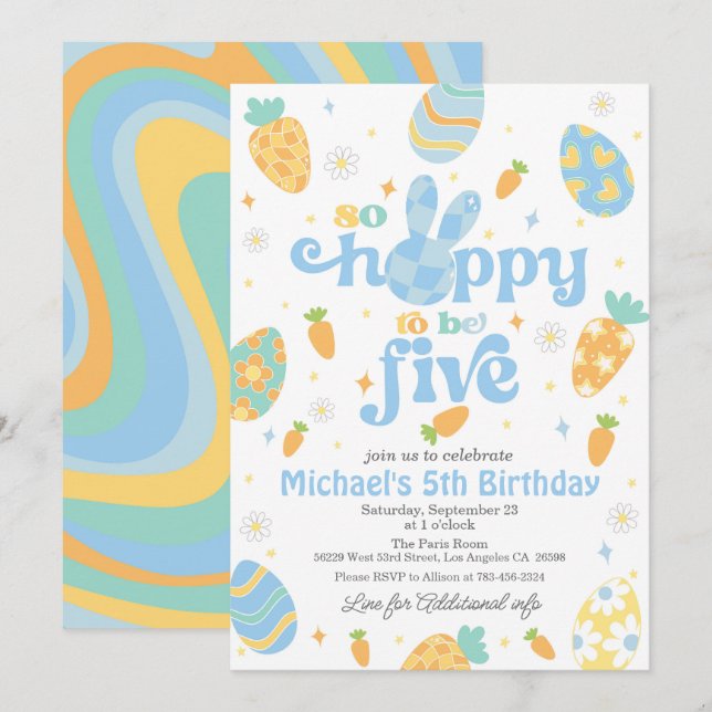 Convites Páscoa Tão Esperançosa de ser cinco garotos de ani (Frente/Verso)