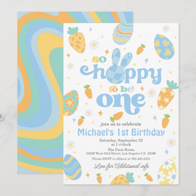 Convites Páscoa Tão Esperançosa de ser um menino Aniversári (Frente/Verso)