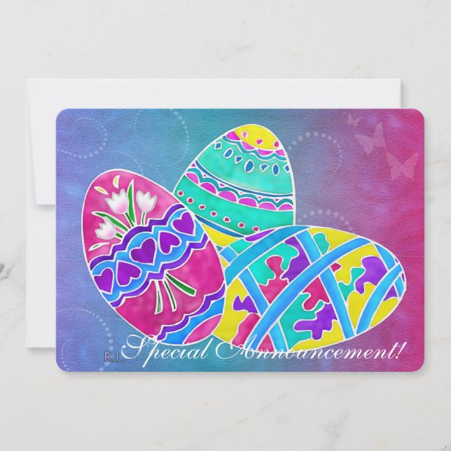 Convites Páscoas Europeias Art 5x7, PARTITY OG DECORAÇÃO (Frente)