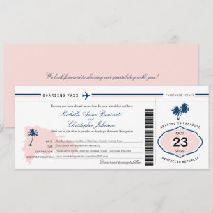 Convites Pass de Casamento de Palm Tree na República Domin