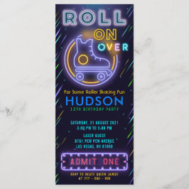 Convites Passagem de Aniversário do Bilhete de Pé Azul