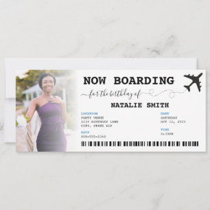 Convites Passagem de Cartaz de Férias de festa de aniversár