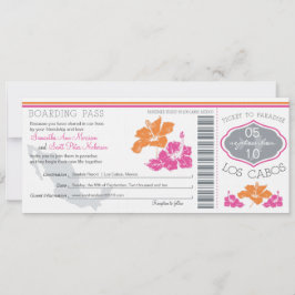 Convites Passagem de casamento para Los Cabos México