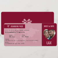 Passagem de Embarque Borgonha e Dourado Rosa Chá d
