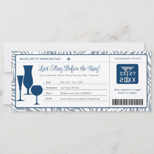 Convites Passagem de embarque da festa de solteira