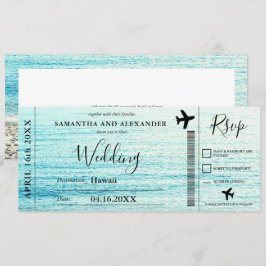 Convites Passagem de embarque de avião de praia de script m