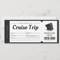 Passagem de Embarque de Cruzeiro Bilhete de Férias