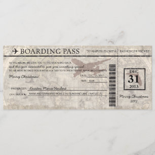 Convites Passagem de embarque de Florida