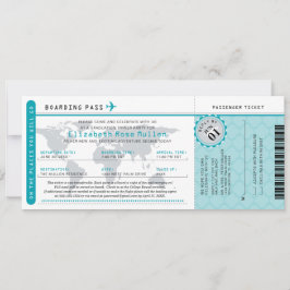 Convites Passagem de Embarque de Passageiros do Mundo de Fo