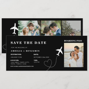 Convites Passagem de Embarque de Viagem Simples Casamento n