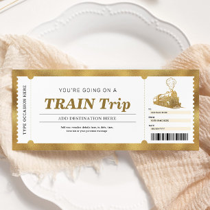Convites Passagem de Embarque do Passagem de Trem de Ouro P
