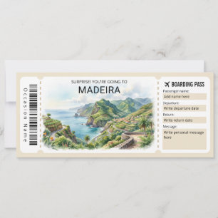 Convites Passagem de Embarque no Bilhete da Viagem da Madei