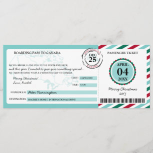 Convites Passagem de Natal no Canadá
