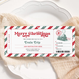 Convites Passagem de Natal para Viagem de Trem Presente