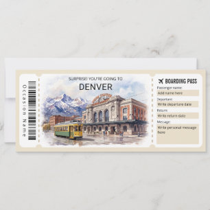 Convites Passagem de Ônibus para Viagem em Denver Colorado