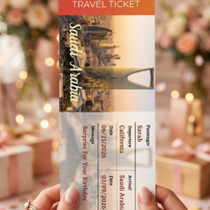 Convites Passagem Surpresa Viagem Arábia Saudita