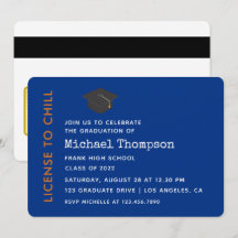 Passagem VIP de Festa de formatura Azul e Laranja