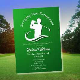 Convites Passando para o Partido Jogador de Golfe Moderno d