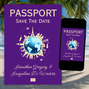 Convites Passaporte De Destino De Diversão Personalizado Sa