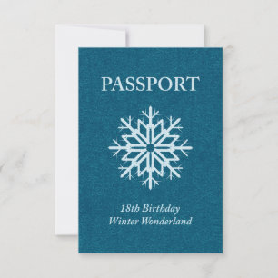 Convites passaporte de inverno para as maravilhas