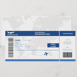 Convites Passaporte engraçado, passagem de embarque bilhete