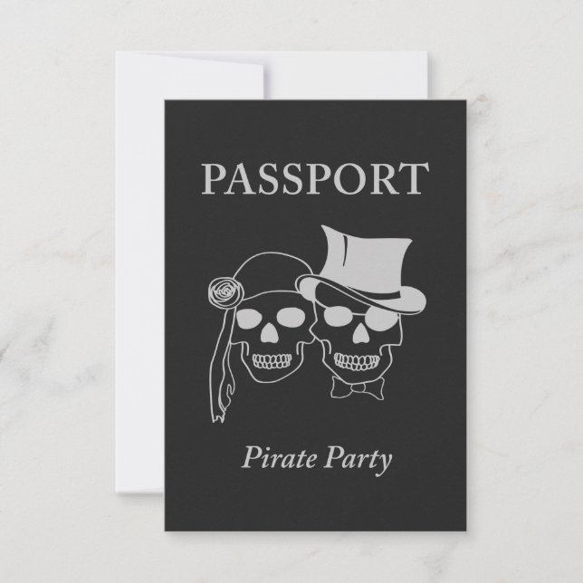 Convites passaporte para um partido pirata (Frente)