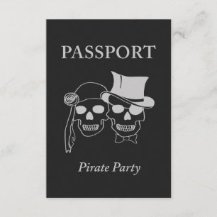 Convites passaporte para um partido pirata