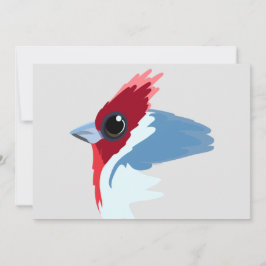 Convites Pássaro Cardinal Pinto Vermelho