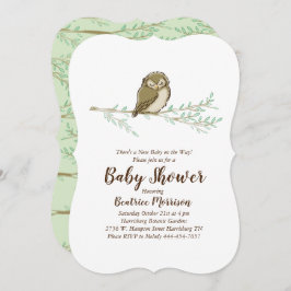 Convites Pássaro da Madeira Chá de fraldas