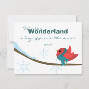 Convites Pássaro de inverno