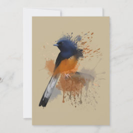 Convites Pássaro Shama Branco Acertado