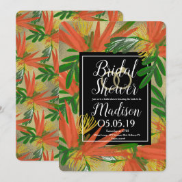 Convites Pássaro sofisticado de Folha de Paraíso