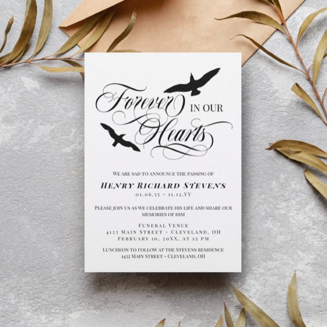 Convites Pássaros Assustadores Para Sempre Em Nossos Coraçõ (Criador carregado)