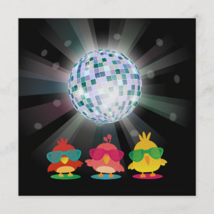 Convites Pássaros bonitos com as máscaras que dançam & q