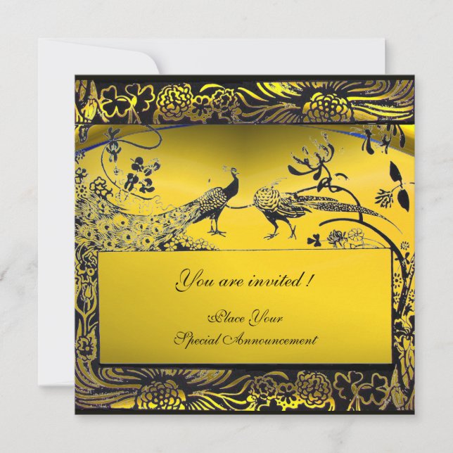 Convites PÁSSAROS DE AMOR NO CASAMENTO, preto e branco, ama (Frente)