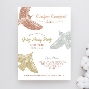 Convites Pássaros de Arte Folclórica Abrir Casa Saindo Fest