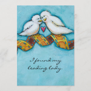 Convites Pássaros do amor amante de cinema cinéfilo românti