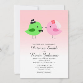 Convites Pássaros do amor que Wedding