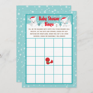 Convites Pássaros do Ártico Ártico de Natal - Chá de fralda