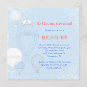 Convites Pássaros no partido do Housewarming dos balões de