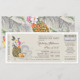 Convites Passe de Embarque | Ananás | Festa de formatura de