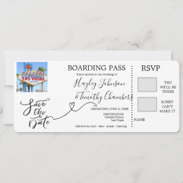 Convites Passe de Embarque para o casamento em Las Vegas, N